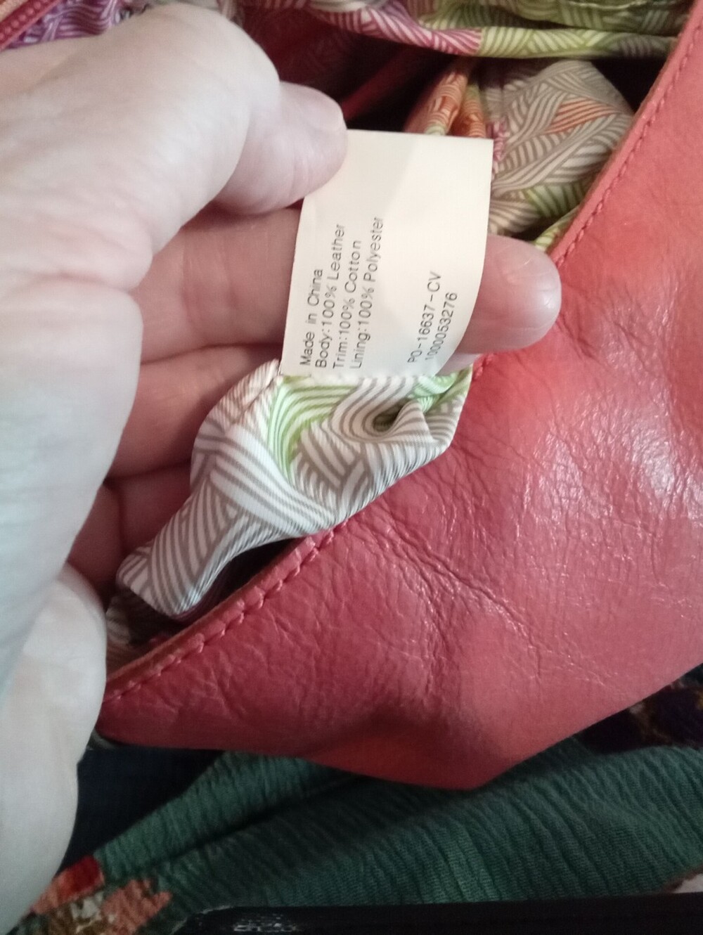 The Sak Vintage Colorblock Hobo Bag Pink, Beige, Silver Brown Braided Strap - Picture 12 of 13